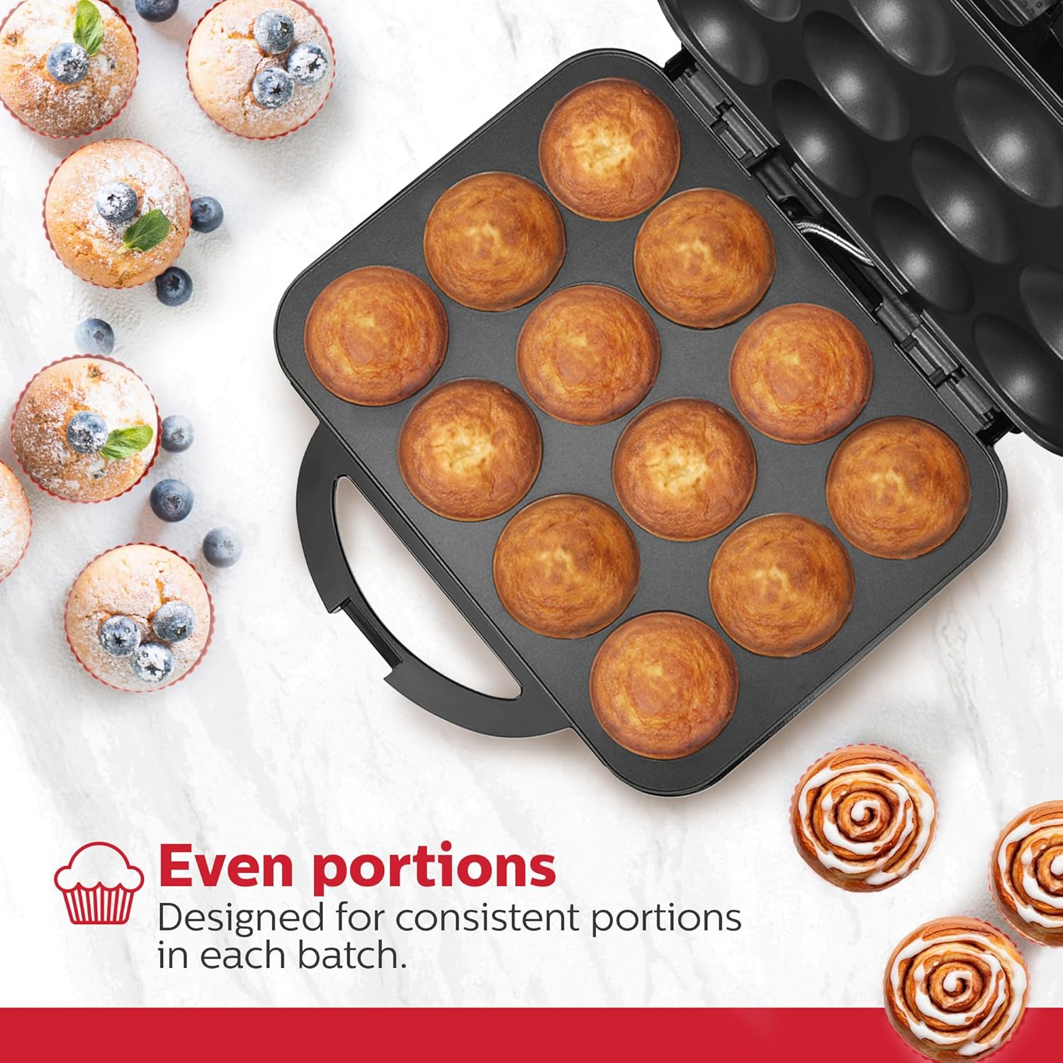 Máquina para hacer 12 Cupcakes muffins panquecitos mantecadas bollitos tamaño estándar