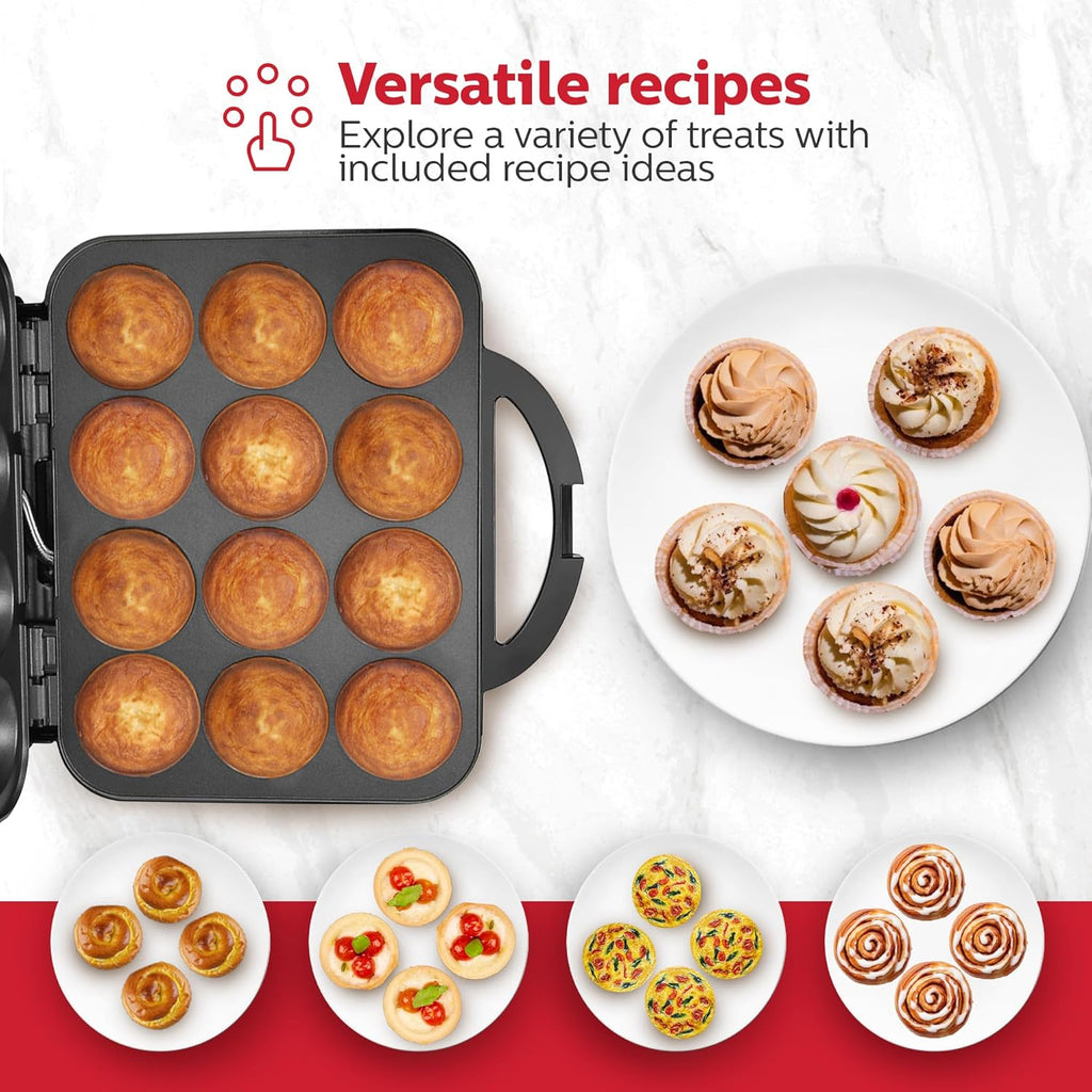 Máquina para hacer 12 Cupcakes muffins panquecitos mantecadas bollitos tamaño estándar