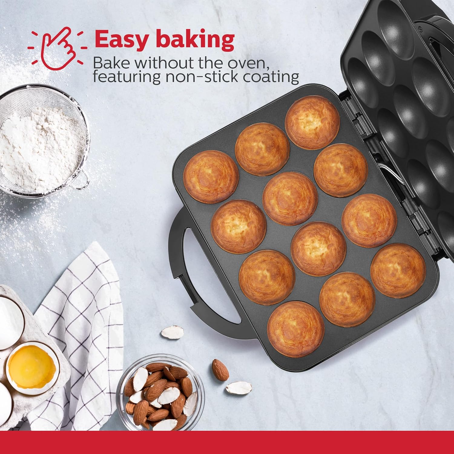 Máquina para hacer 12 Cupcakes muffins panquecitos mantecadas bollitos tamaño estándar