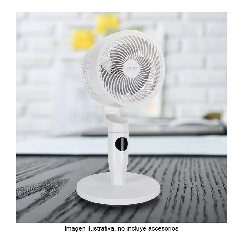 Ventilador De Pedestal Circulador De Aire 7 Pulgadas 45w 17.78 Cm 60 Hz Blanco Gris Plástico 2