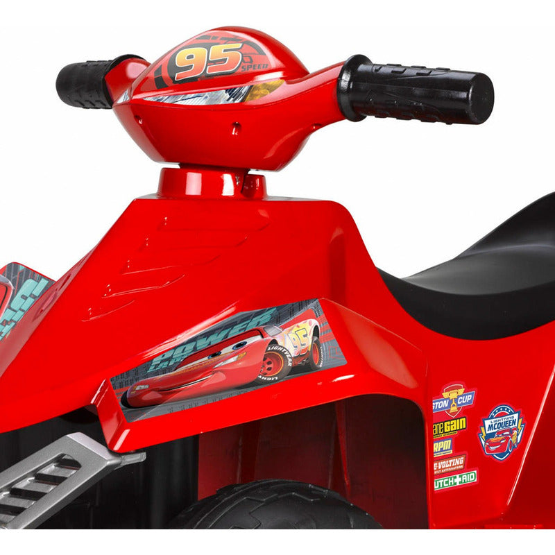 Cuatrimoto Electrica Vehículo Moto Niño Disney Cars 1-3 Años Rojo
