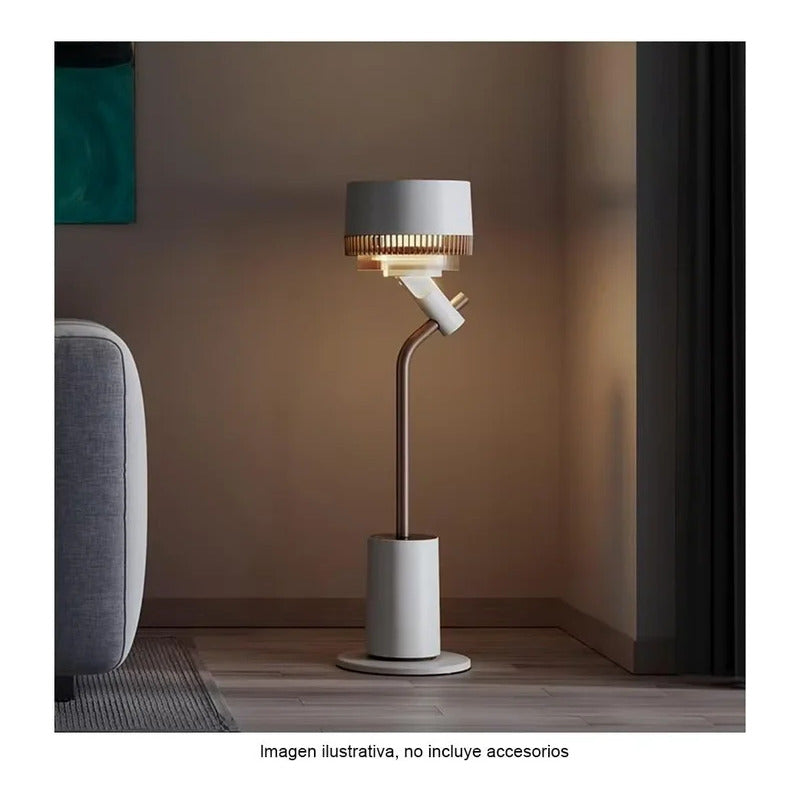 Ventilador De Pedestal Con Lámpara De Noche 7 Pulgadas 17.78 Cm 60 Hz Blanco Plástico 3