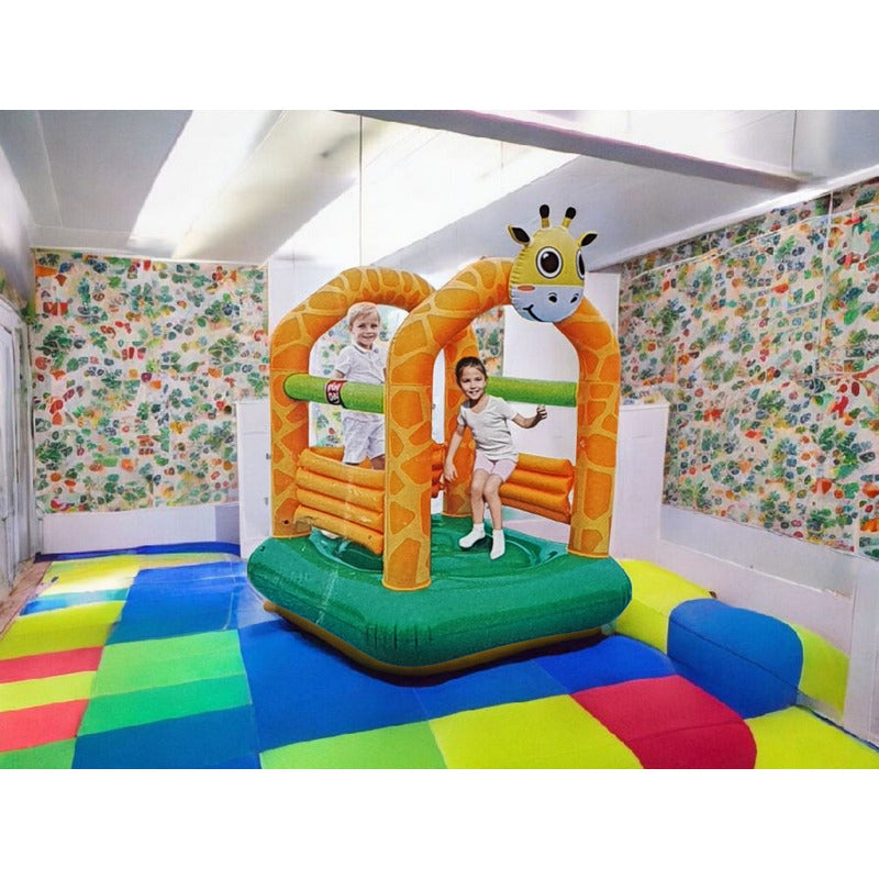 Brincolin Castillo Inflable Jirafa Colchón P/brincar Niños