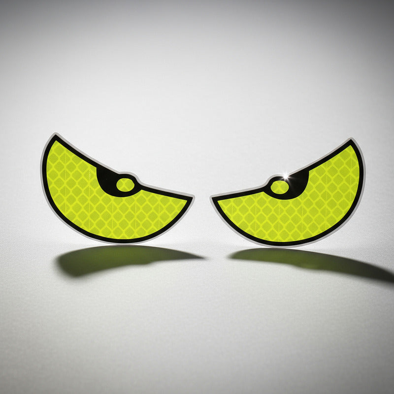 2 Stickers Ojos Reflejante Calcamonias Pegatinas Autos Motos