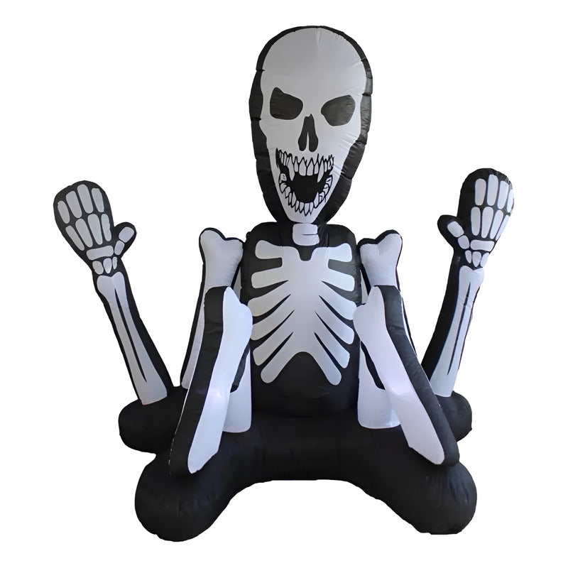 Inflable Halloween Esqueleto Calavera Dia De Muertos Adorno Negro