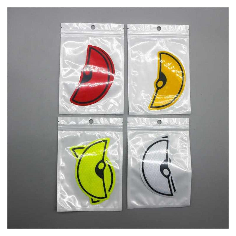2 Stickers Ojos Reflejante Calcamonias Pegatinas Autos Motos