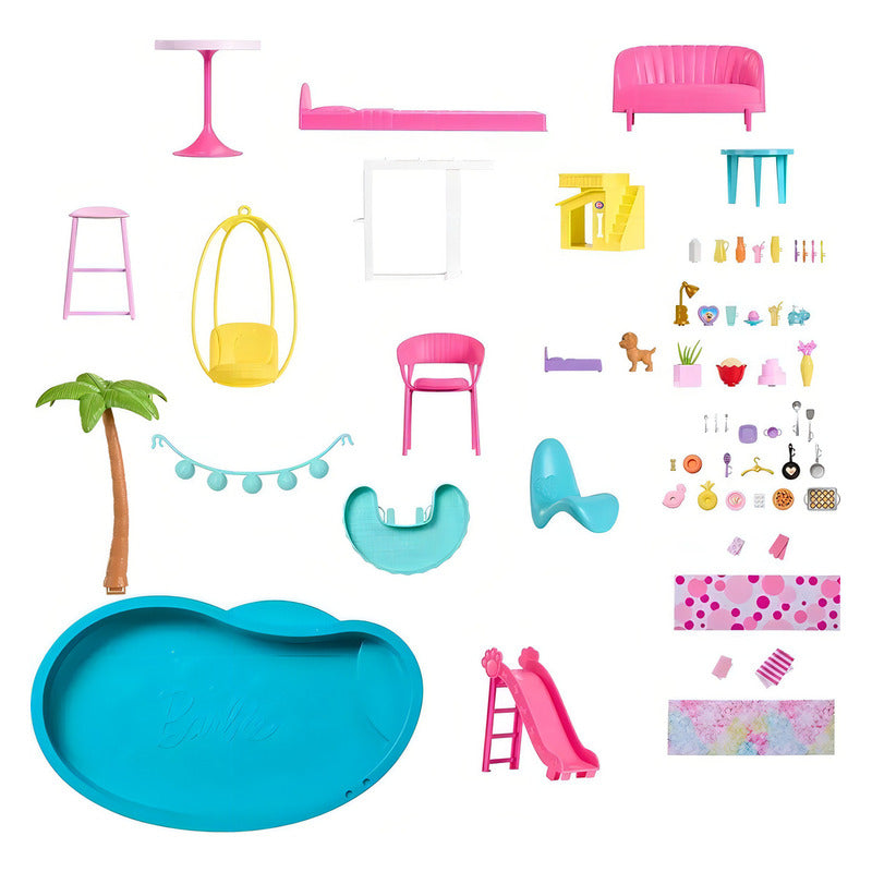 Casa De Muñecas Barbie Nueva Casa De Los Sueños Con Tobogán Y Más De 75 Accesorios Hmx10