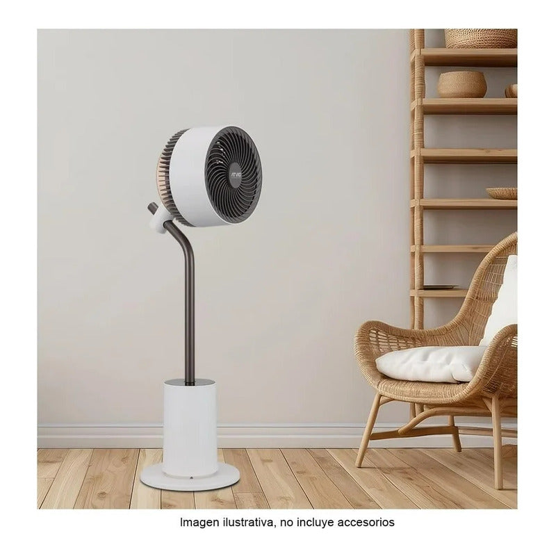 Ventilador De Pedestal Con Lámpara De Noche 7 Pulgadas 17.78 Cm 60 Hz Blanco Plástico 3