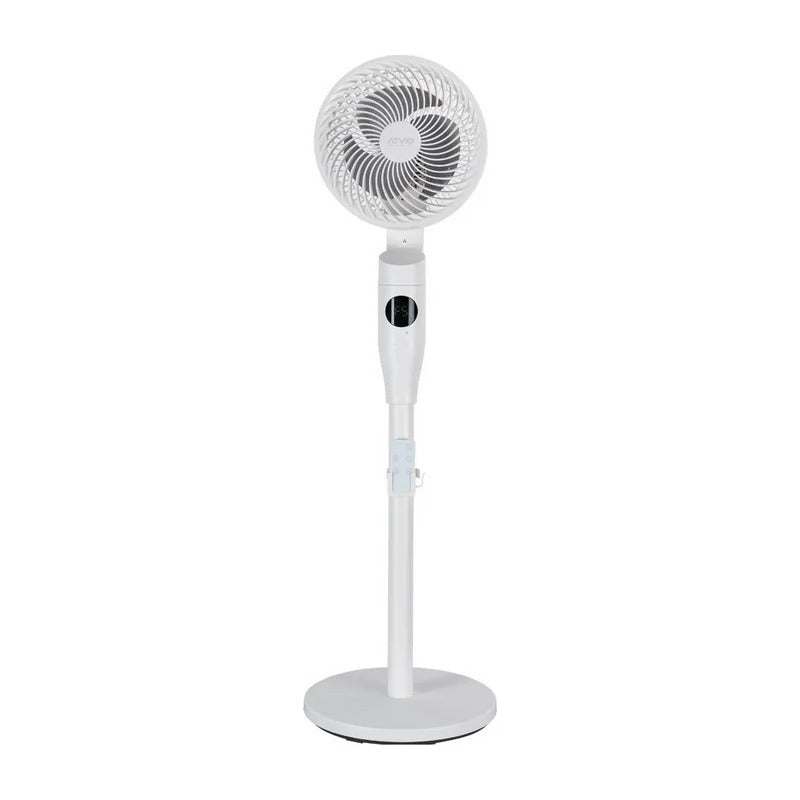 Ventilador De Pedestal Circulador De Aire 7 Pulgadas 45w 17.78 Cm 60 Hz Blanco Gris Plástico 2
