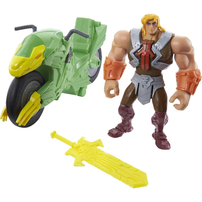 He-man Figura 15 Cm Con Moto 22 Cm Ground Ripper Power Atack