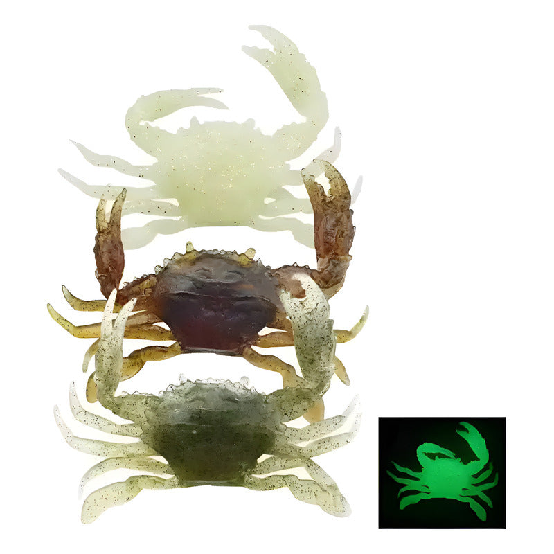 Señuelos Artificiales Cangrejo Jaiba Goma Carnada 12 Cm 34gr Multicolor