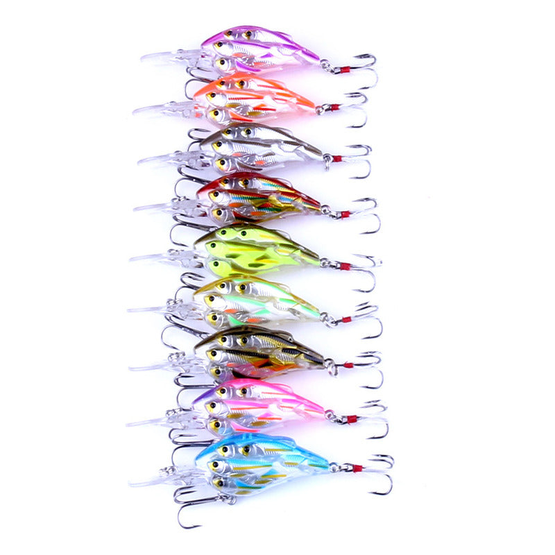 9 Pack Señuelos Cardumen Cranckbait 7.5cm 9g Colores Mixtos Mixtos