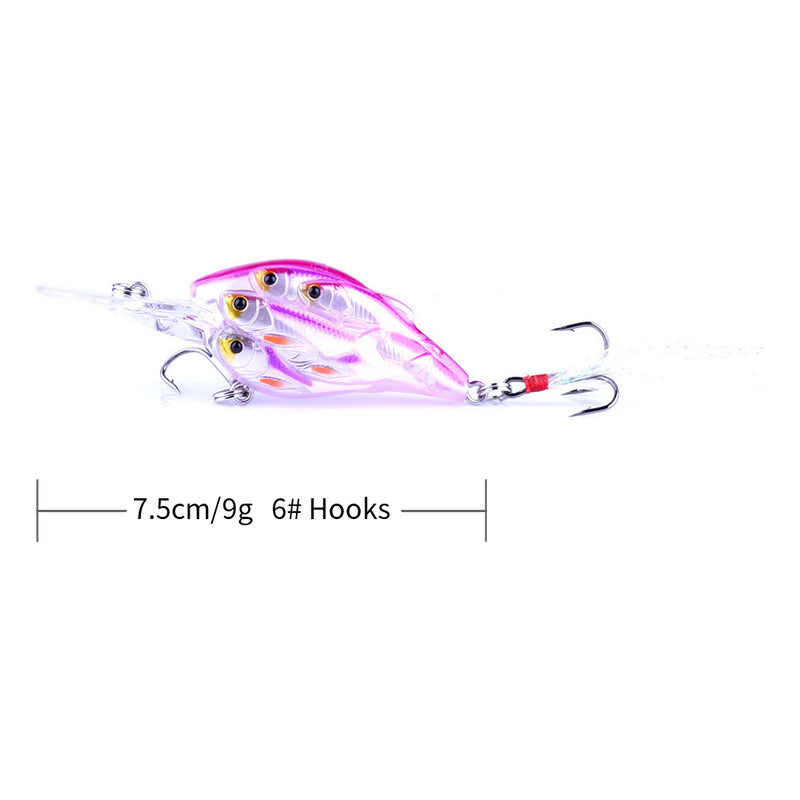 Señuelo Cardumen Crankbait 9g 7.5cm Currican Paleton Pesca Rosa