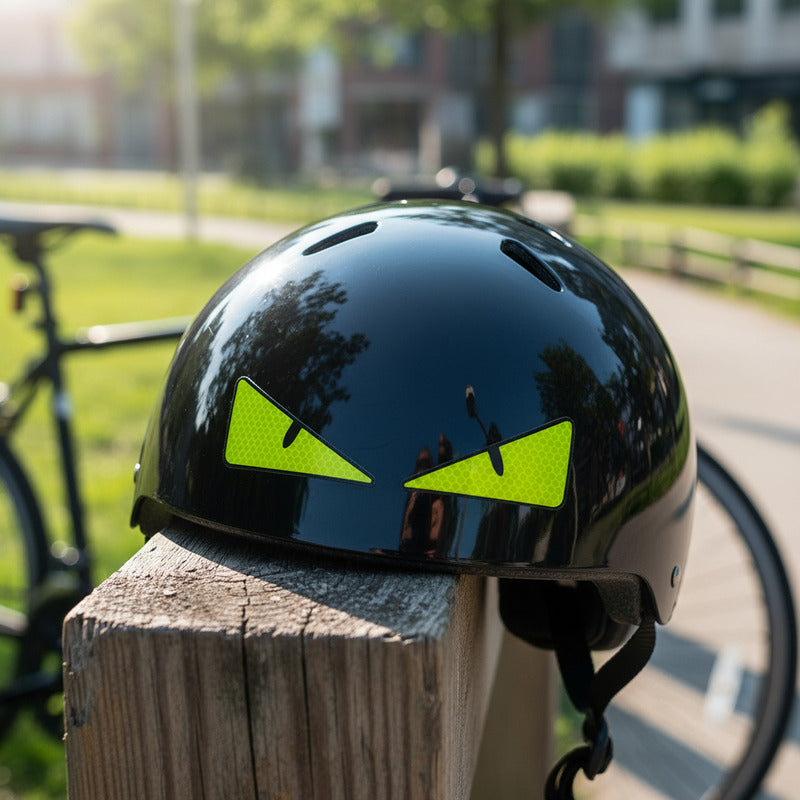 2 Stickers Ojos Reflejante Calcamonias Pegatinas Autos Motos