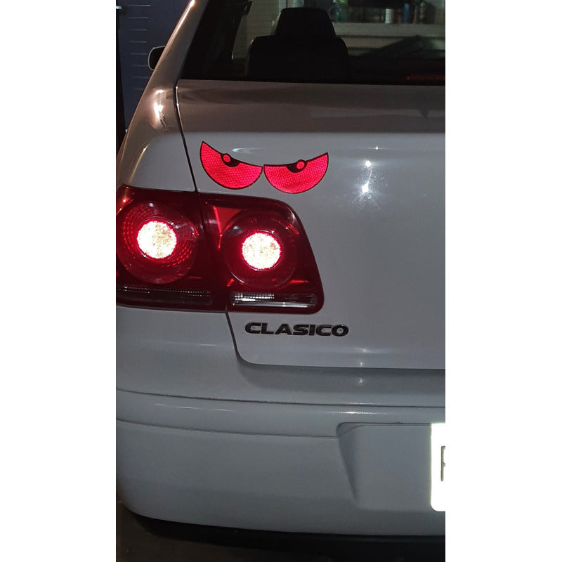 2 Stickers Ojos Reflejante Calcamonias Pegatinas Autos Motos
