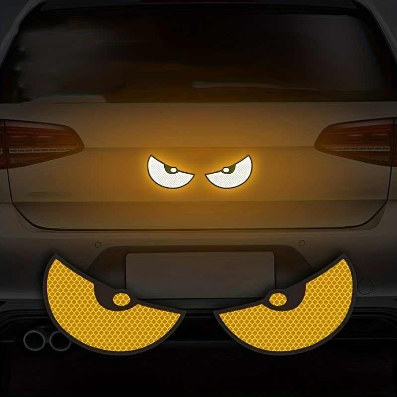2 Stickers Ojos Reflejante Calcamonias Pegatinas Autos Motos