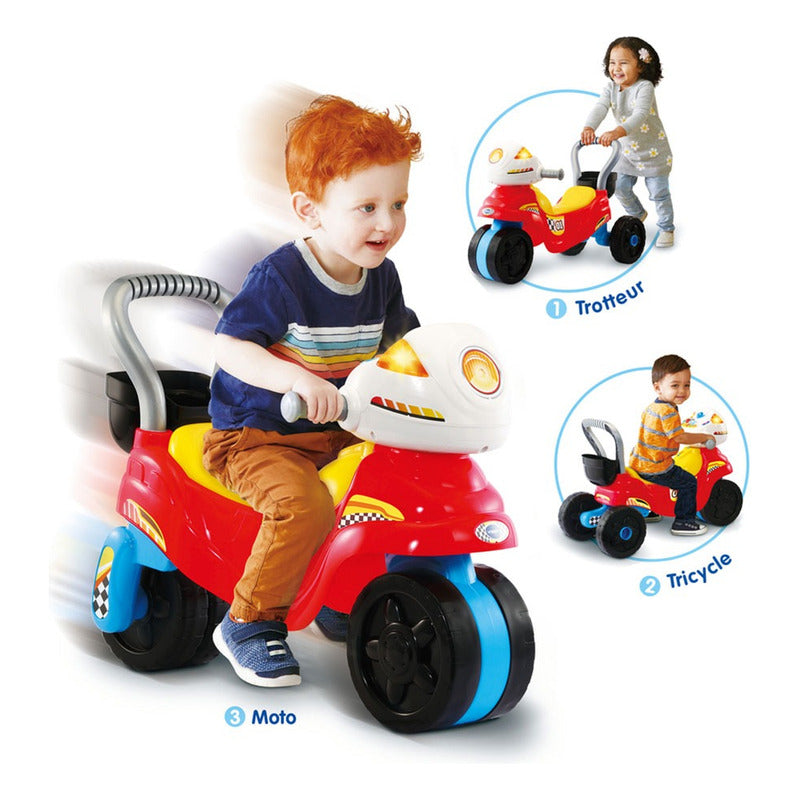 Moto De Carreras 3 En 1 Montable De Empuje Niños Vtech