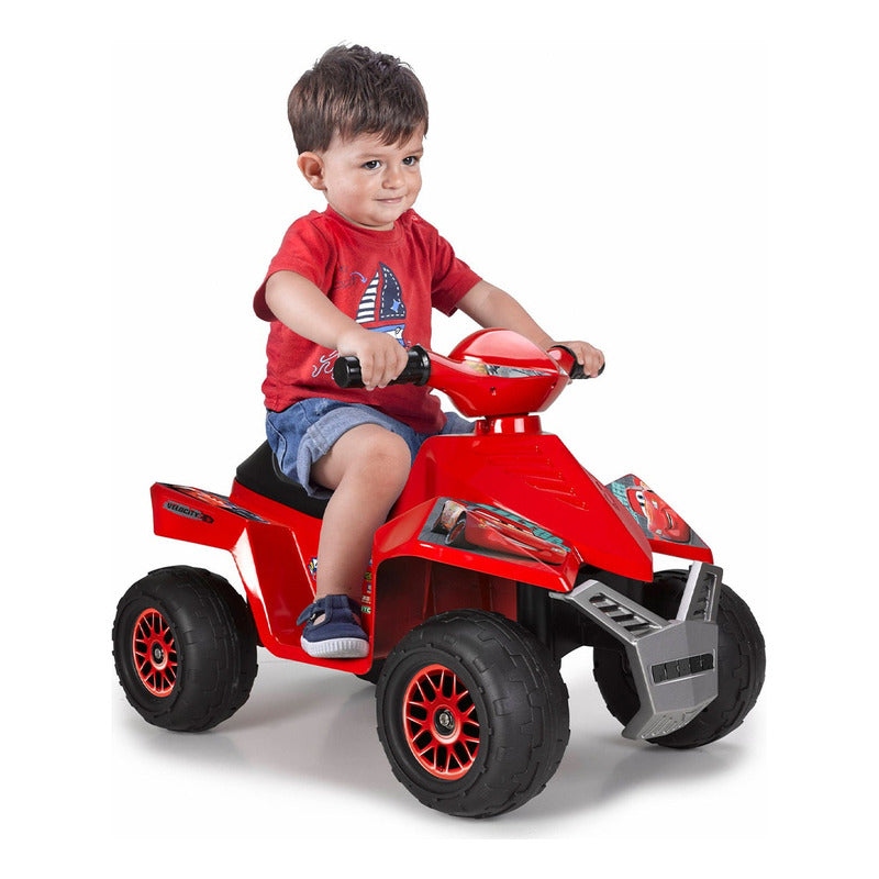 Cuatrimoto Electrica Vehículo Moto Niño Disney Cars 1-3 Años Rojo