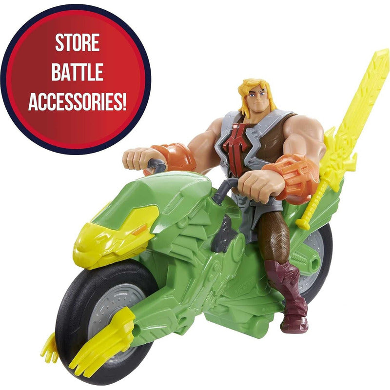 He-man Figura 15 Cm Con Moto 22 Cm Ground Ripper Power Atack