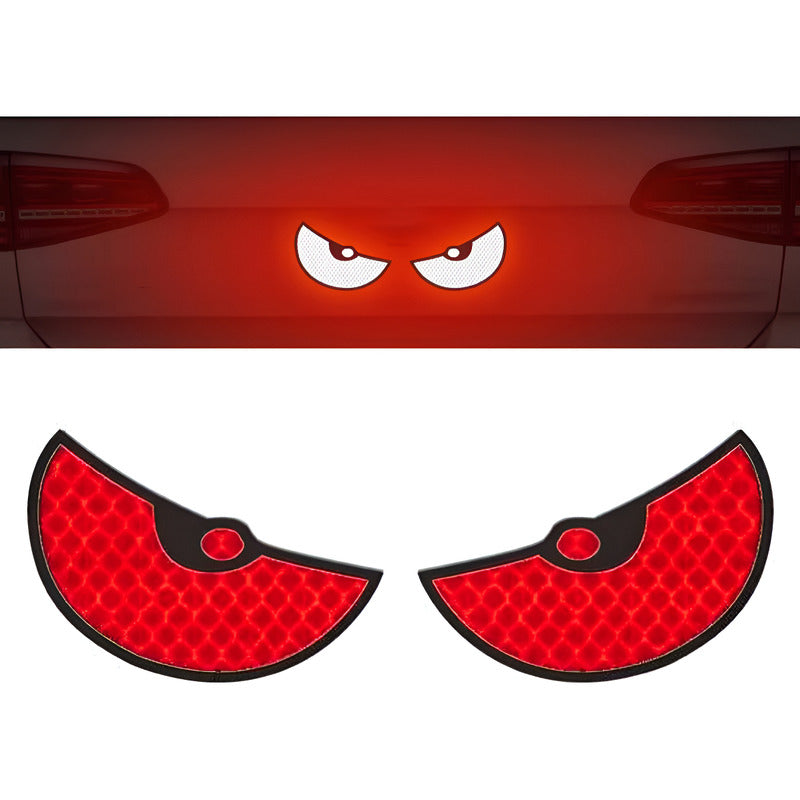 2 Stickers Ojos Reflejante Calcamonias Pegatinas Autos Motos