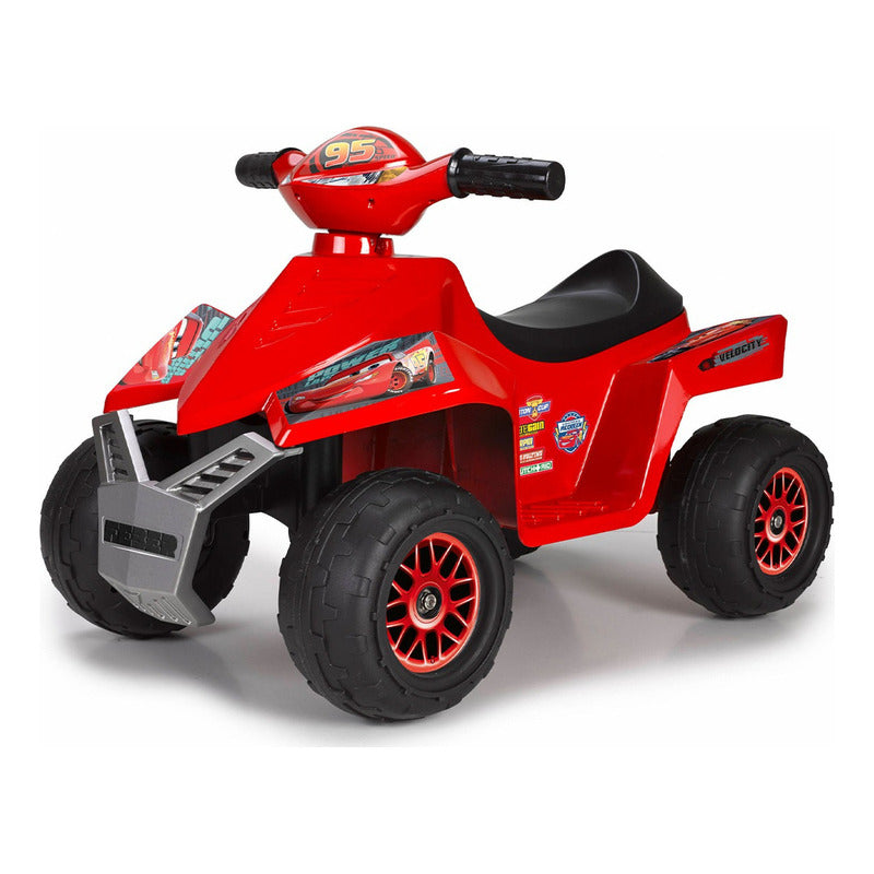 Cuatrimoto Electrica Vehículo Moto Niño Disney Cars 1-3 Años Rojo