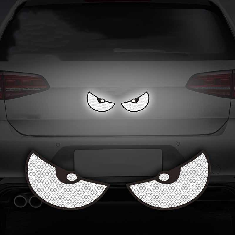 2 Stickers Ojos Reflejante Calcamonias Pegatinas Autos Motos