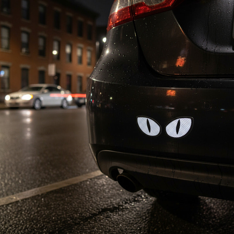 2 Stickers Ojos Reflejante Calcamonias Pegatinas Autos Motos