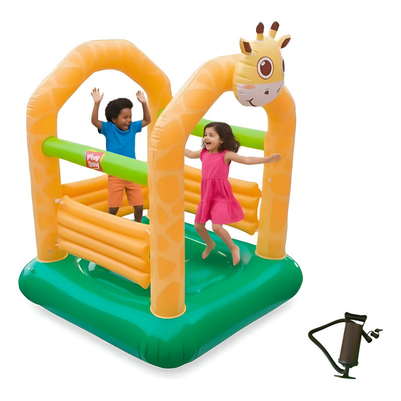 Brincolin Castillo Inflable Jirafa Colchón P/brincar Niños