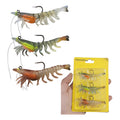 3 Señuelos De Camaron Jig Anzuelo Integrado 7.5 Cm 8.8 Grs Multicolor